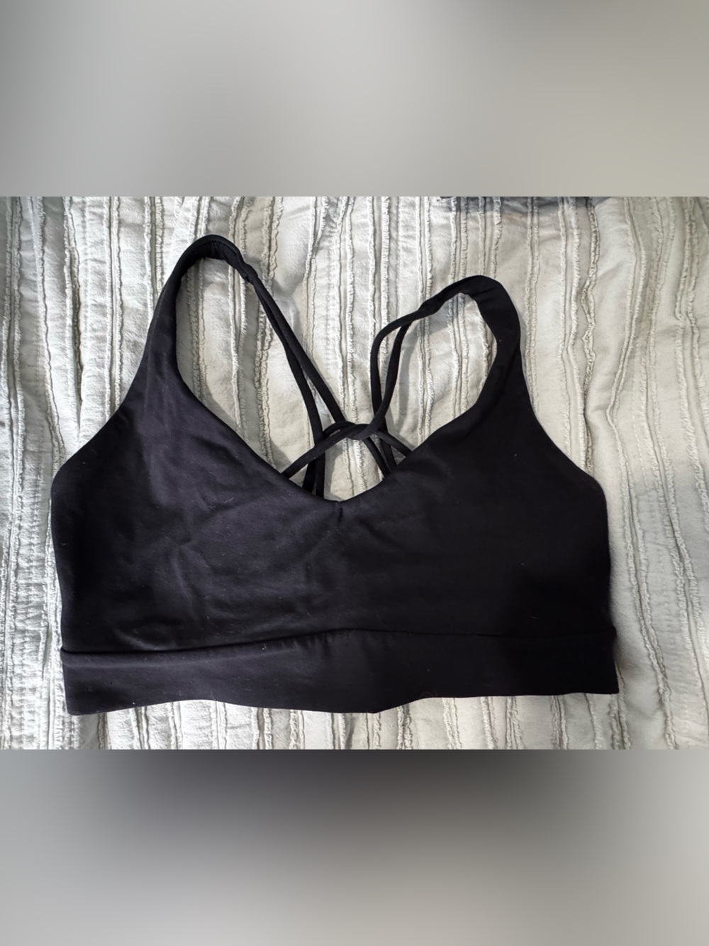 Athleta Black Strappy Sports Bra